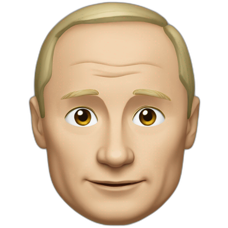 Vladimir Putin with Flag of Russia emoji