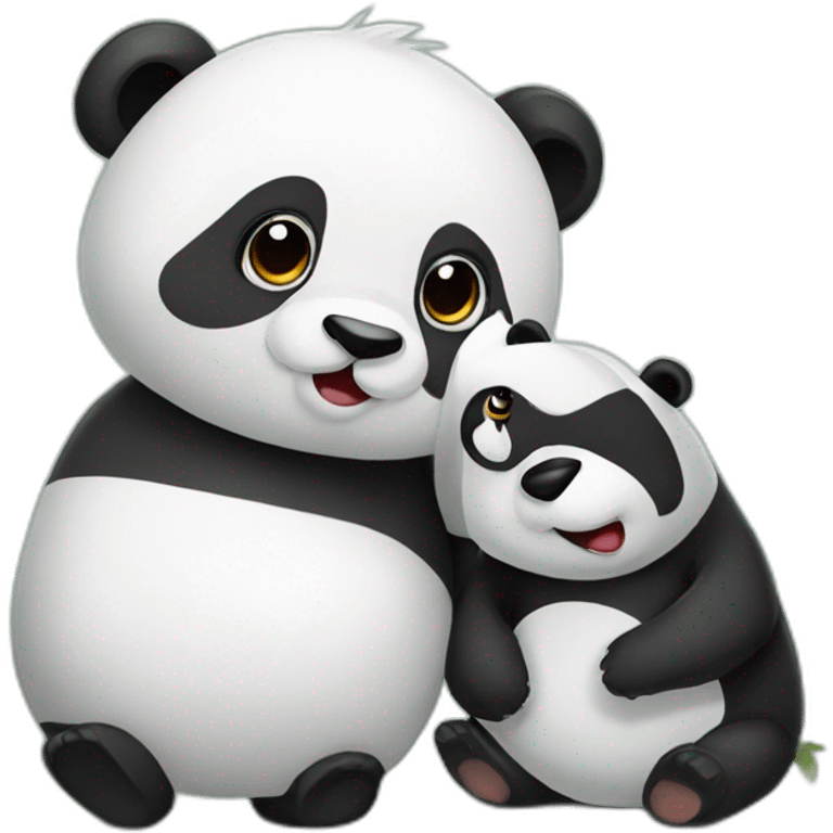 Panda And pingouin emoji