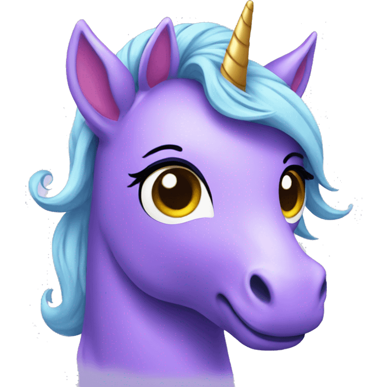 cute purple unicorn emoji