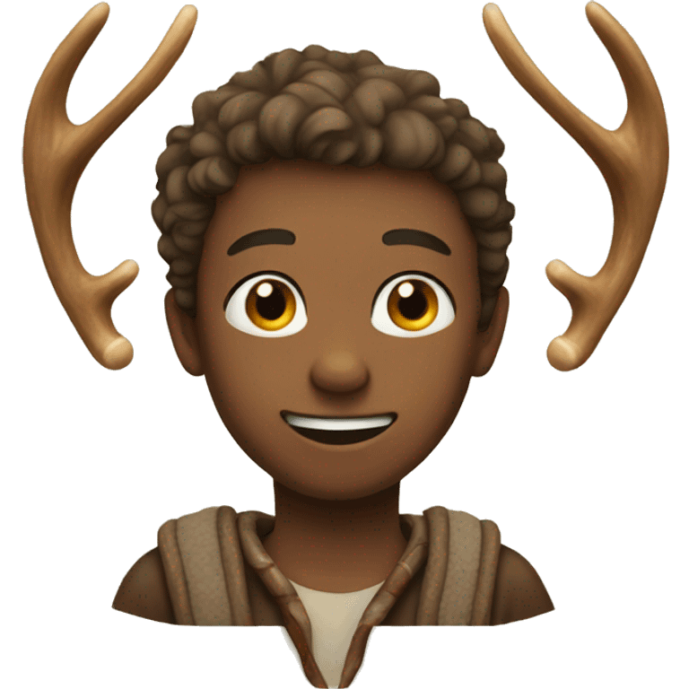 Boy with antler emoji