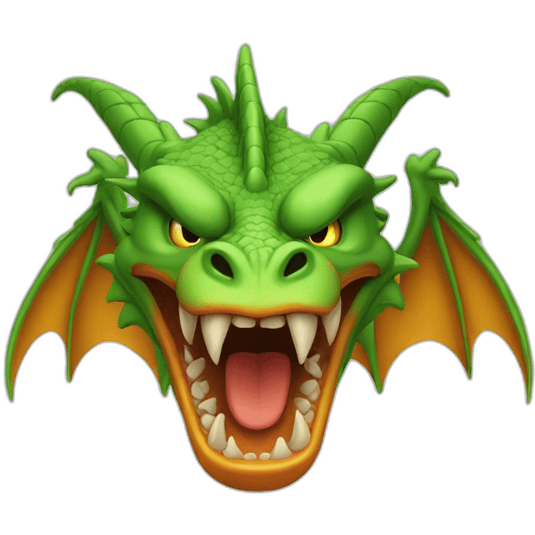 Three headed dragon angry emoji