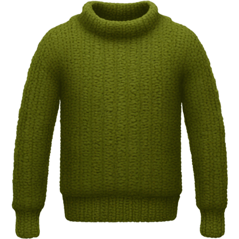 Cozy sweater olive green emoji