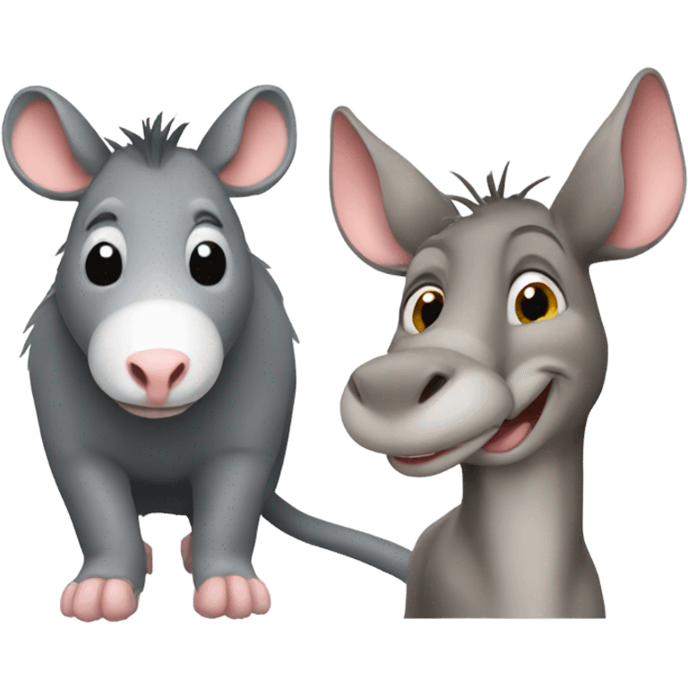 Rat with a donkey emoji