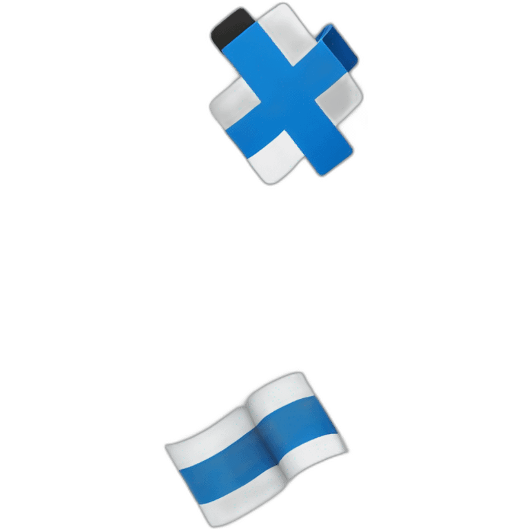 finnish flag black cross instead of blue cross emoji