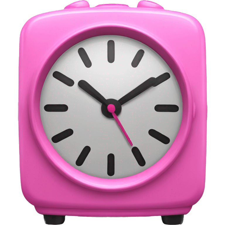 pink digital alarm clock emoji