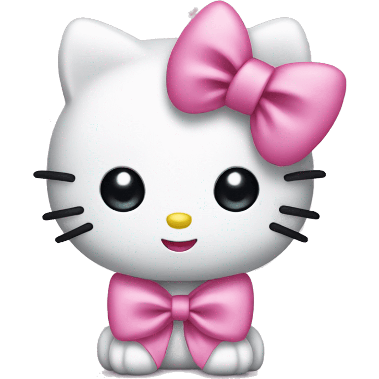 hello kitty with pink bow  emoji