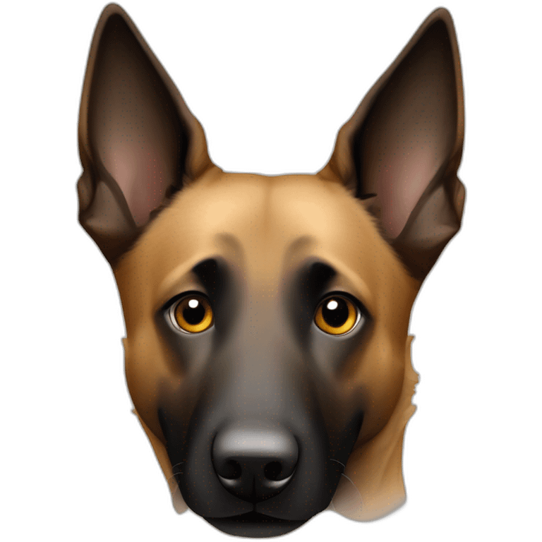 Dutch Shepherd dog, honey brown in forhead eyes area emoji