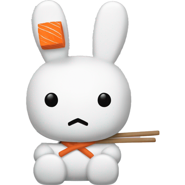 miffy with x mouth being a sushi emoji