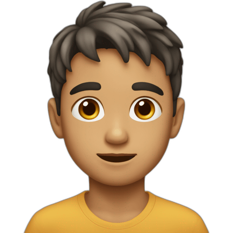 Niño con aretes niño moreno emoji