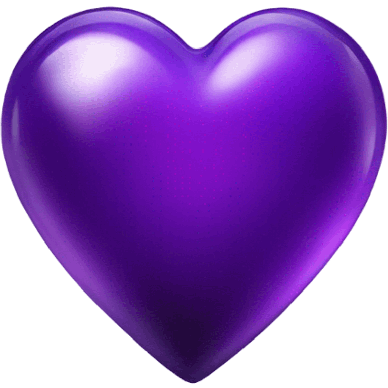 Shiny glass violet heart  emoji