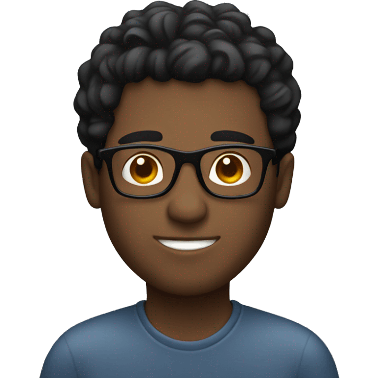 black hair guy with glasses behind a laptop emoji