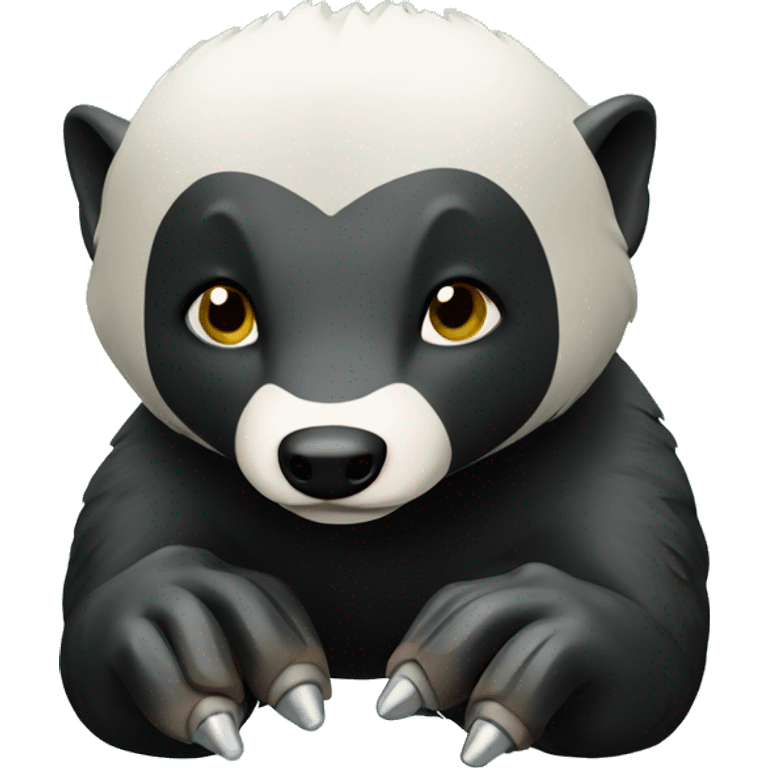 honey badger with airpods in emoji