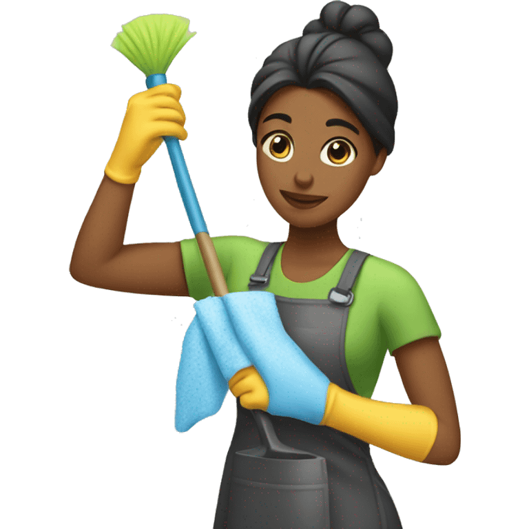 Woman cleaning aesthetically  emoji