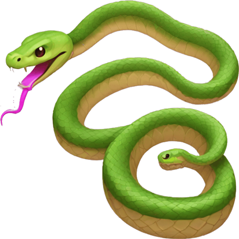 snake with pink nail emoji