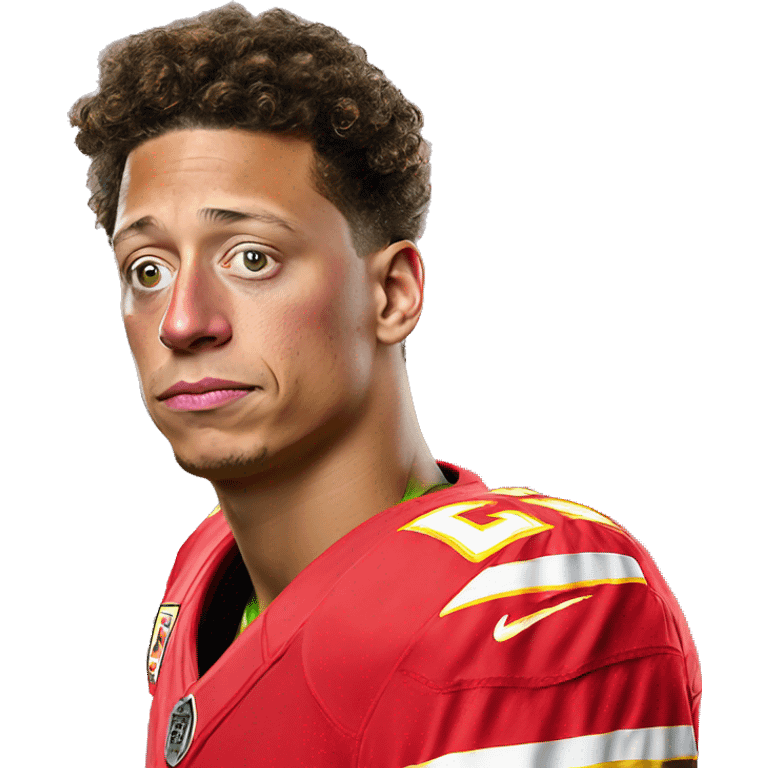 Sad Patrick Mahomes Kermit the Frog emoji