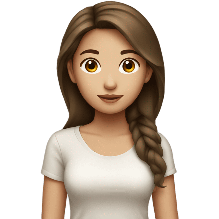 thai girl brown hair emoji