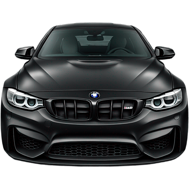 matte black bmw m4 competition  emoji