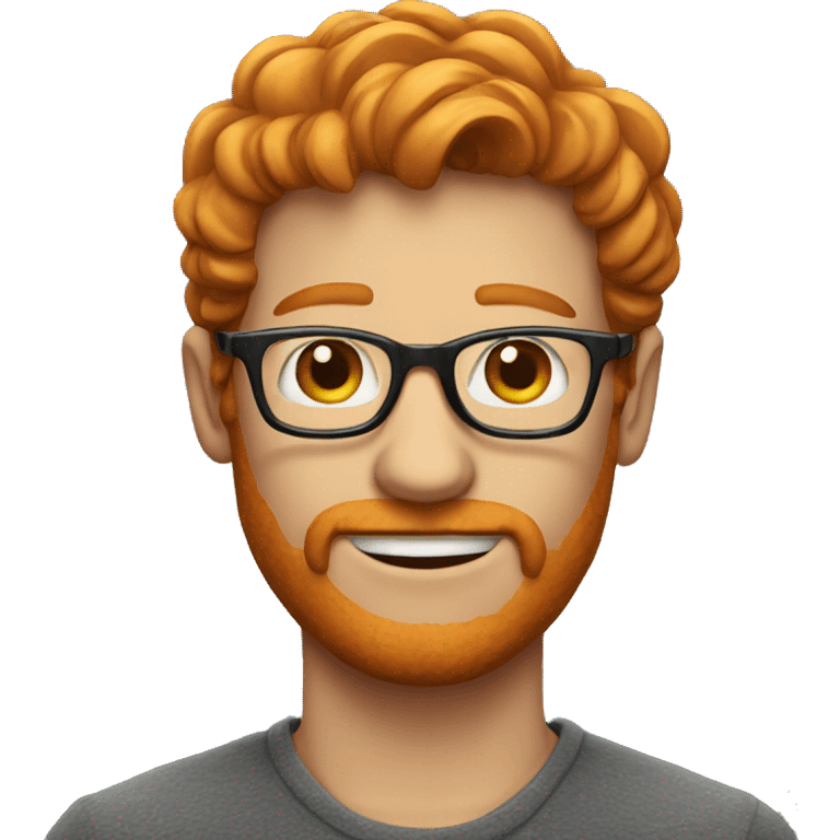 a ginger man with glasses  emoji