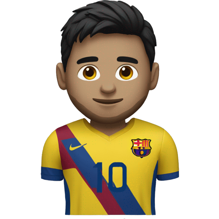 messi with black and yellow shirt emoji