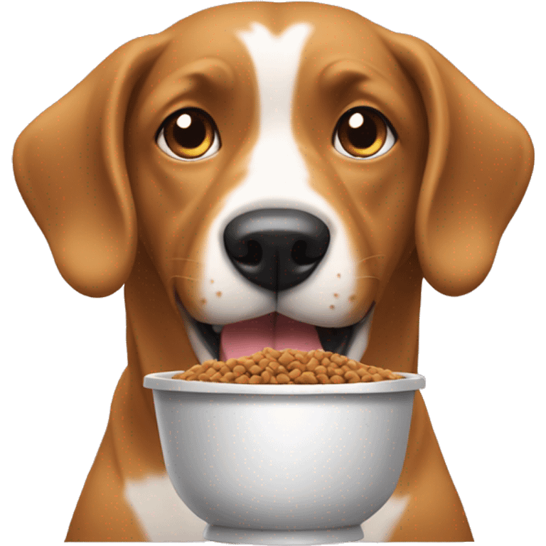 Dog eating dogfood emoji