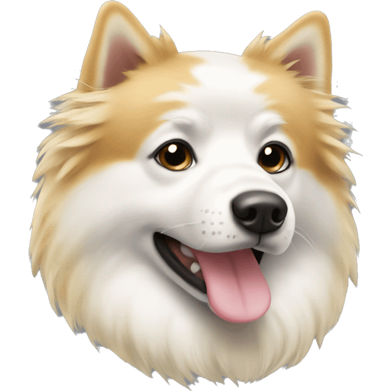 White and blonde spots spitz emoji