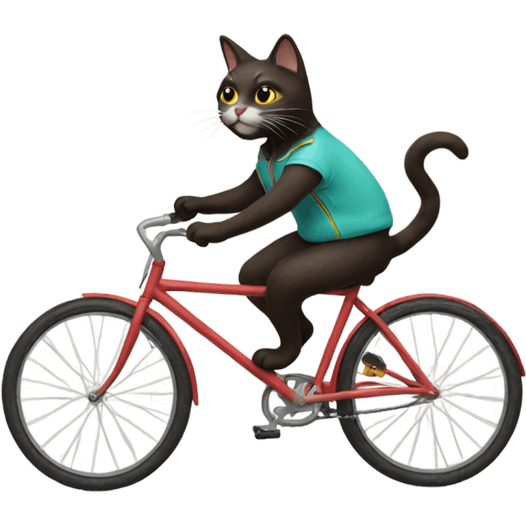 cat riding a bike  emoji