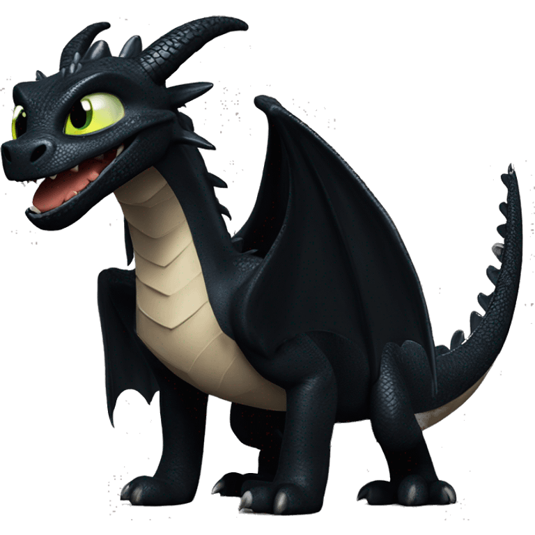 Dragón negro furia nocturna how to train your dragon emoji