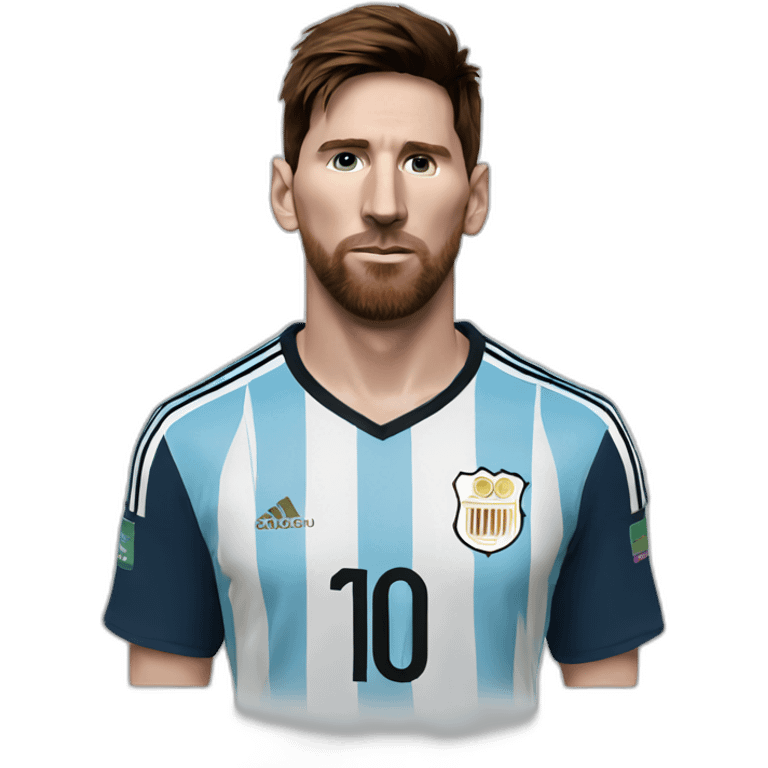 leo messi alone with argentina shirt emoji