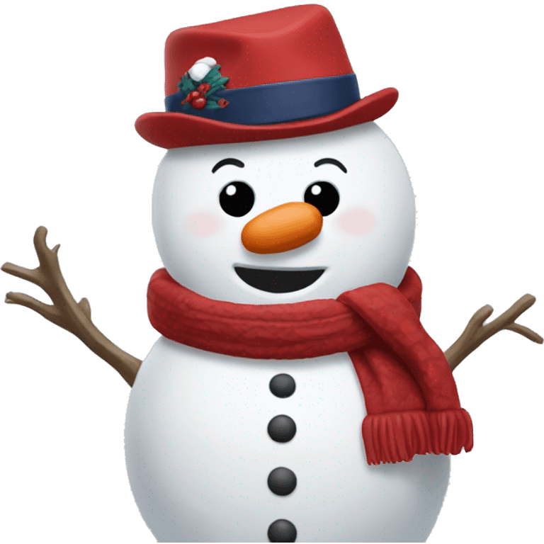 snowman with university of arizona hat emoji