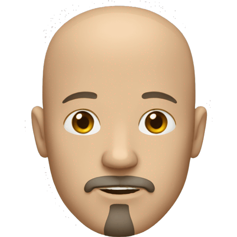 A bald white man with goatee emoji