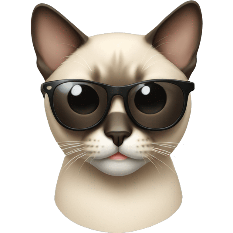 Siamese cat wearing sunglasses emoji