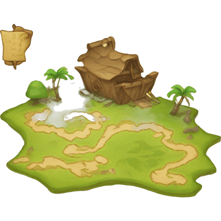 treasure map emoji