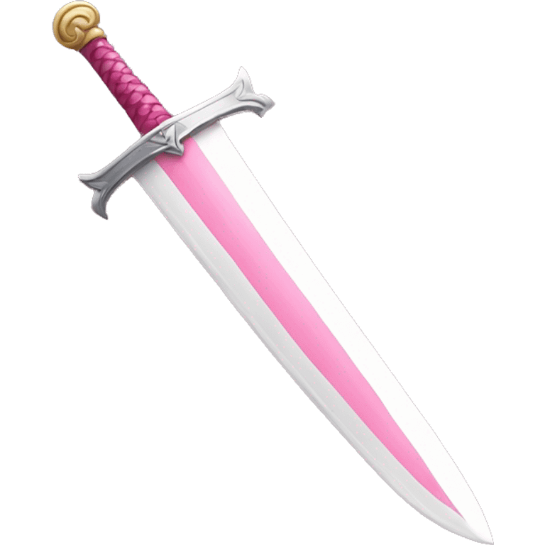 Pink and white sword emoji