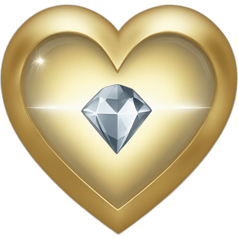 gold #c5b792 heart with a diamond emoji