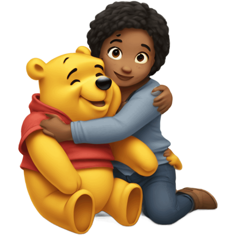 Winnie the Pooh hugging me emoji