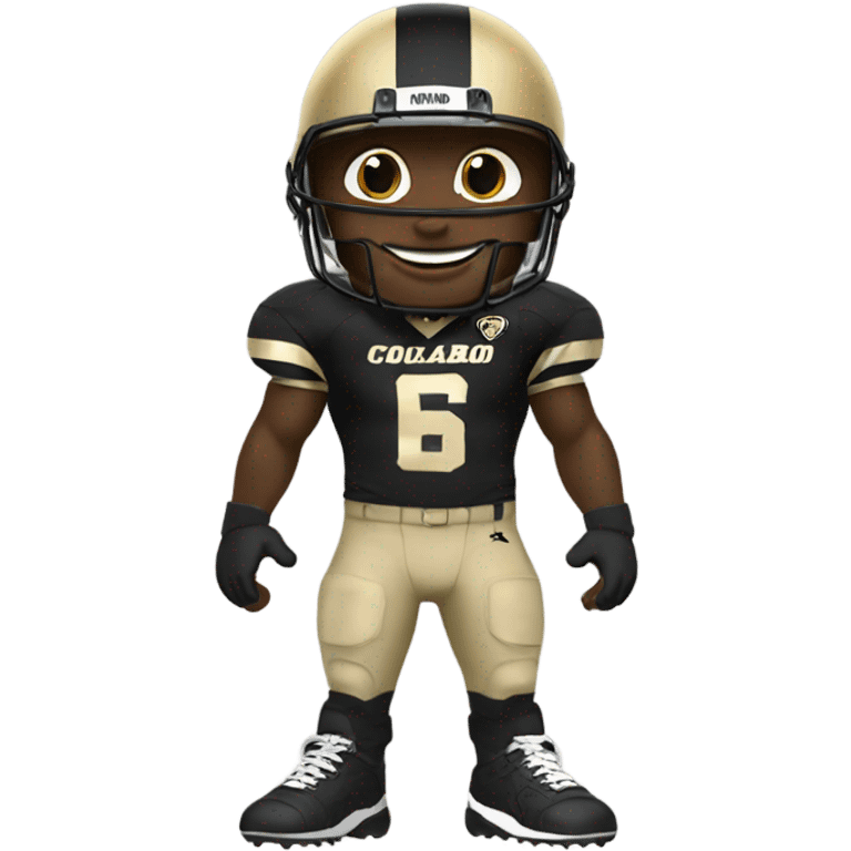 Spider-Man wearing a university of Colorado football uniform emoji