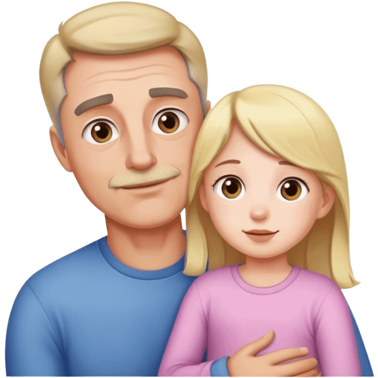 Dad with daughter  emoji