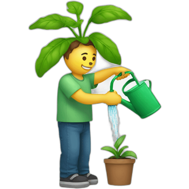 a person watering a plant emoji