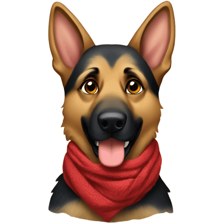 German shepherd with a pashmina  emoji