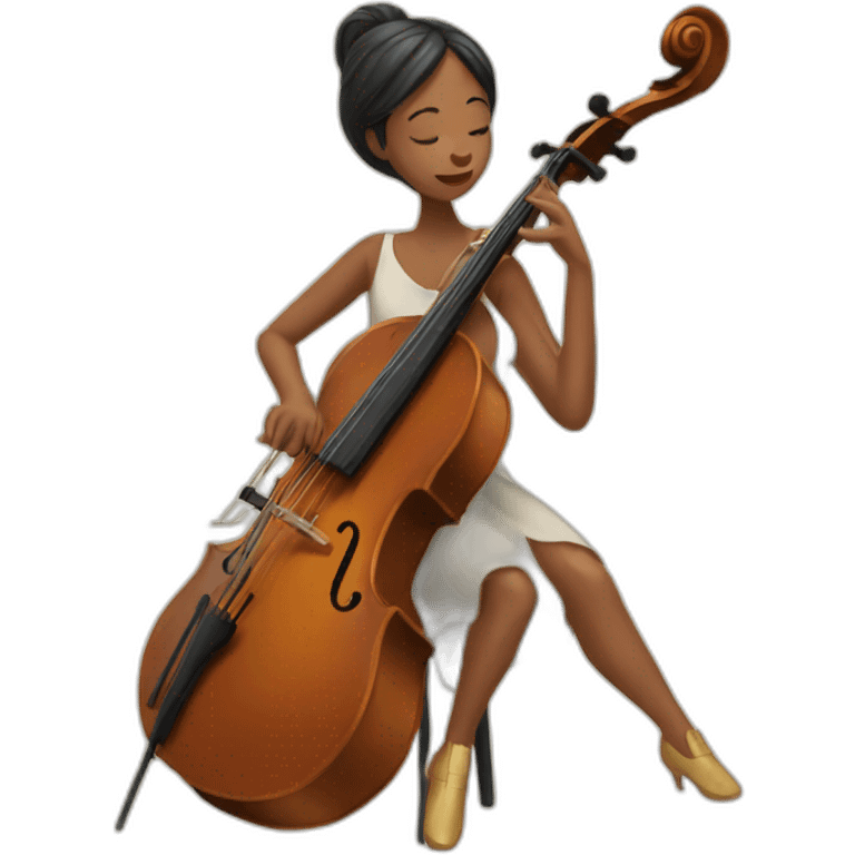 Woman playing cello emoji