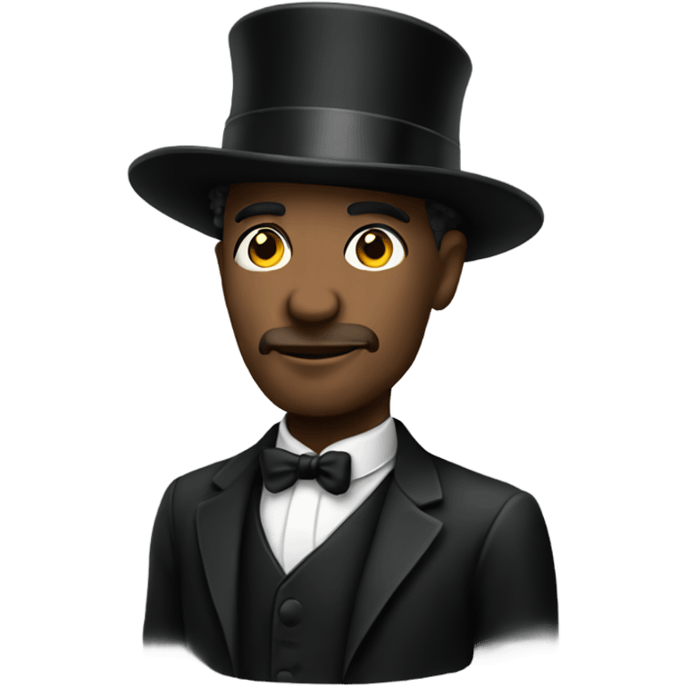 Pimp with a top hat emoji