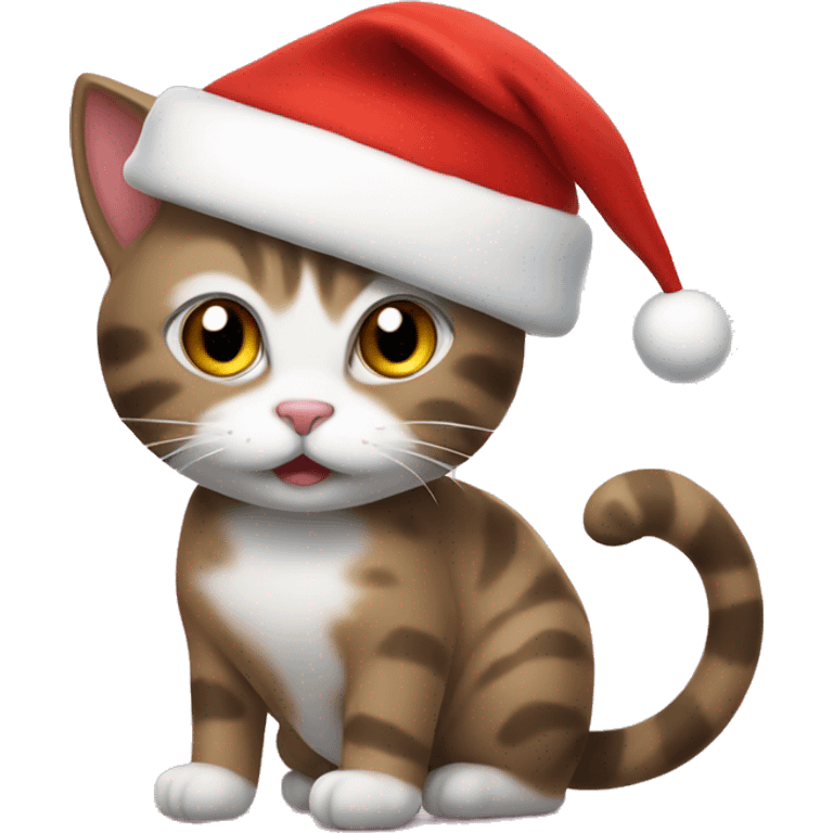 cat in a santa hat emoji