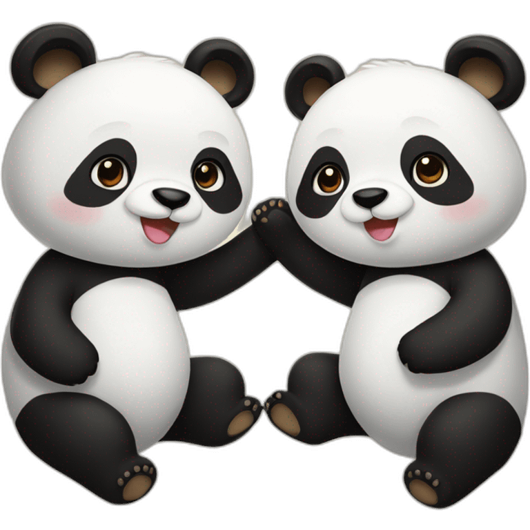 Panda couple emoji