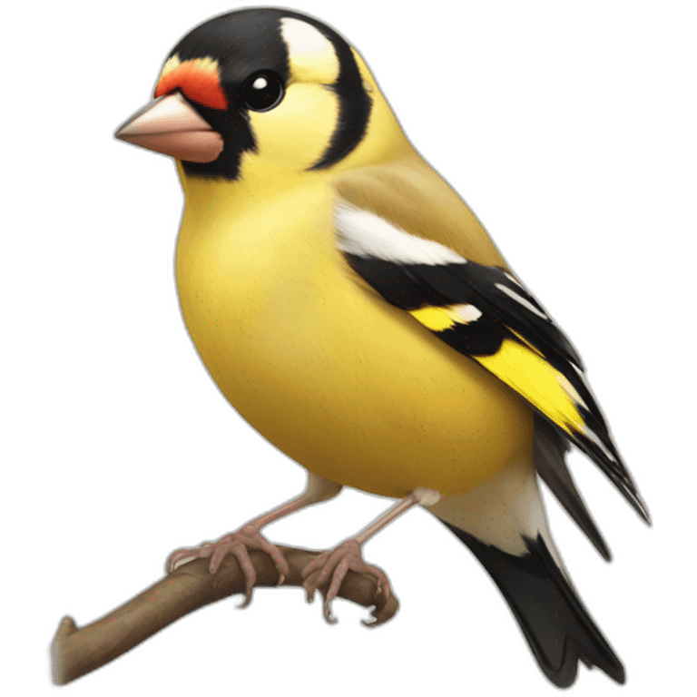 goldfinch cartoon smiling emoji