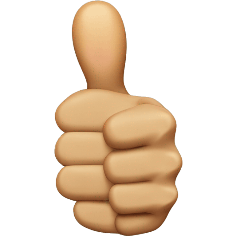 The thumbs up emoji but the finger points at the way where the other fingers point emoji