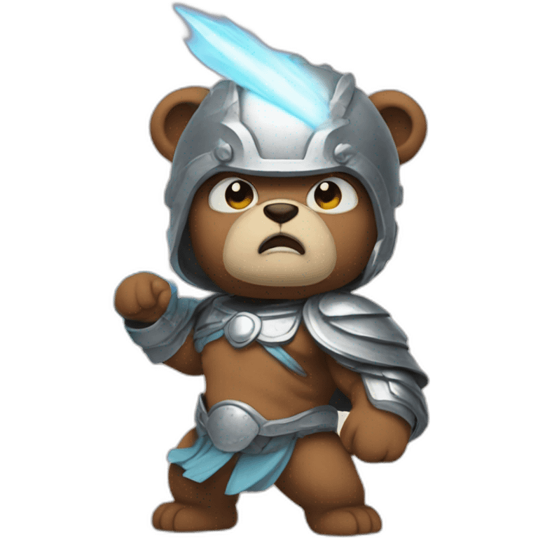 Angry heavenly bear of power emoji