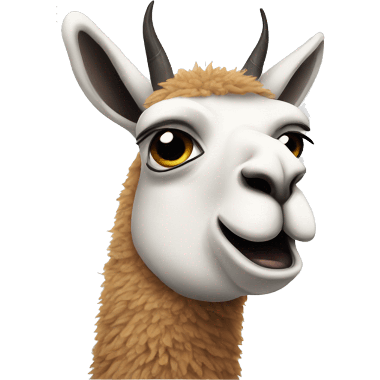 terrified lama emoji