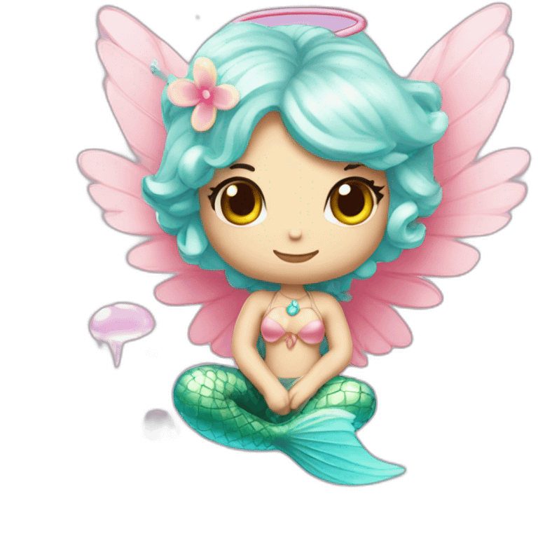 hello kitty angel mermaid fairy emoji