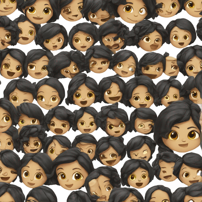 Girl black hair  emoji