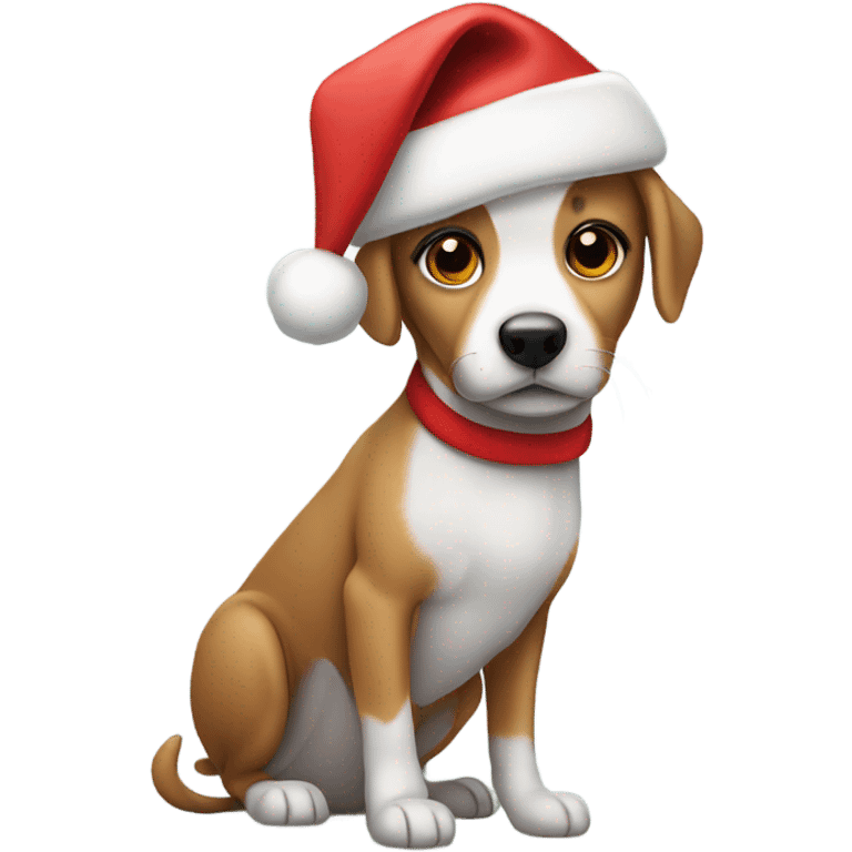 Dog wearing a Santa hat  emoji